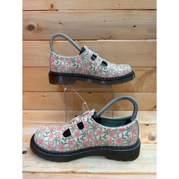 New Dr. Martens Dress Shoes 8065 Mary Jane floral print - Mens 4 / Women 5 - Picture 2 of 6